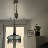 1930s chandelier with glass and tassels
