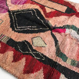 Moroccan Berber carpet Boujaad pink with colorful patterns 256x160cm