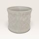 Glazed white earthenware cache-pot