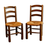 Pair of mulched chairs 50s