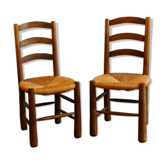 Pair of mulched chairs 50s