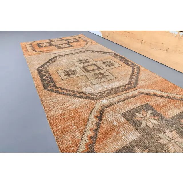 1970s Turkish Handmade Wool Rug 77x332