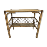 Desk in rattan and wicker