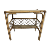 Bureau en rotin et osier