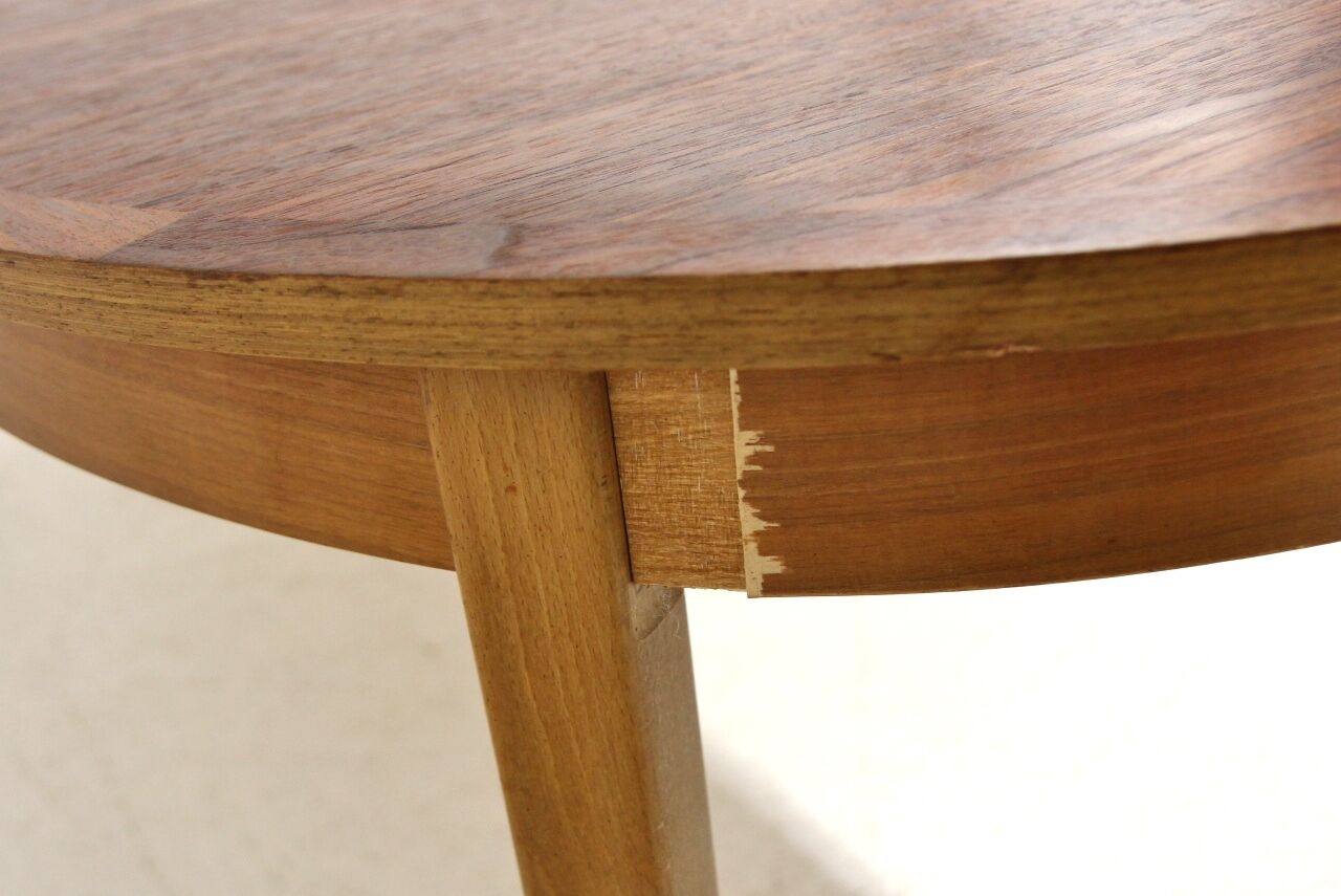 Scandinavian walnut dining table, Sweden, 1960