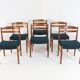 Set of 6 Carl Ekström for Albin Johansson chairs 'Dalarna' teak