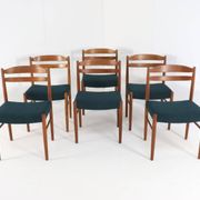 Set of 6 Carl Ekström for Albin Johansson chairs 'Dalarna' teak