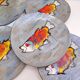Fish service, Niderviller earthenware, vintage