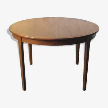 Table ronde extensible scandinave teck