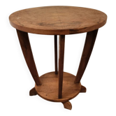 Pedestal table, round Art Deco wooden side table