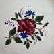 Large Sarreguemines Digoin Flower hand-painted dish