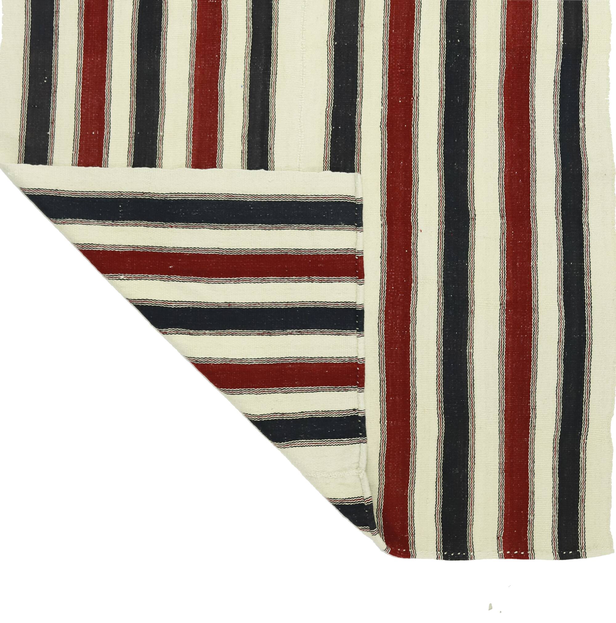 Grand Turkish Kilim Konya 108x182 cm Vintage Striped Handwoven