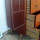 Vintage chest of drawers 3 drawers - varnished teak - Scandinavian style - retro patterns - 60s