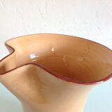 Pitcher in glazed ochre ceramic 50/60 years