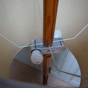 Lampadaire en pin scandinave du milieu du siècle par Temde, années 1960
