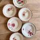 Set of 6 mismatched vintage soup plates