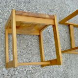 Pair of vintage mountain style side tables 1970-80