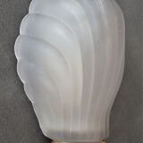 Vintage glass shell wall lamp