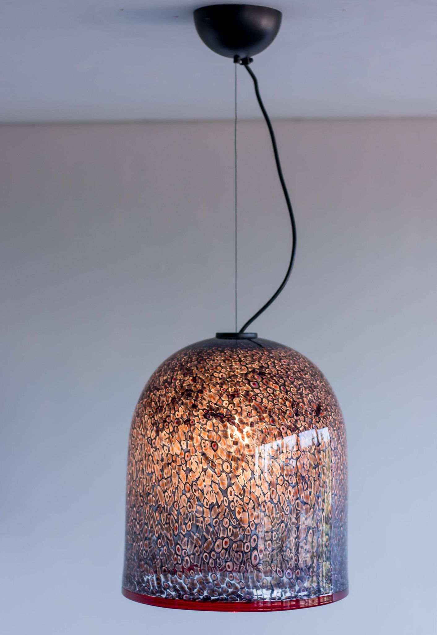Murano glass pendant "Neverino" by Vistosi - Gae Aulenti, Italy, 1970