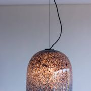 Murano glass pendant "Neverino" by Vistosi - Gae Aulenti, Italy, 1970