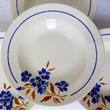 4 vintage Badonviller deep plates 211235