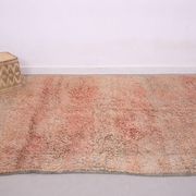 Peach Vintage Moroccan Rug 203 x 331 cm, Berber Shag Rug, Handmade Boho Rug