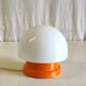 Ceiling light or wall lamp in orange ABS and opal globe - 1970s