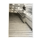 Photographie tirage argentique noir et blanc circa 1970 métro