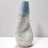 Lacquered and Airbrushed Ceramic Centerpiece /Vase Model Nr 182/2 by Vibi, Italy