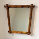Miroir mural vintage en bambou foncé