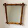 Miroir mural vintage en bambou foncé