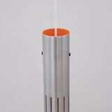 Brushed metal pendant light