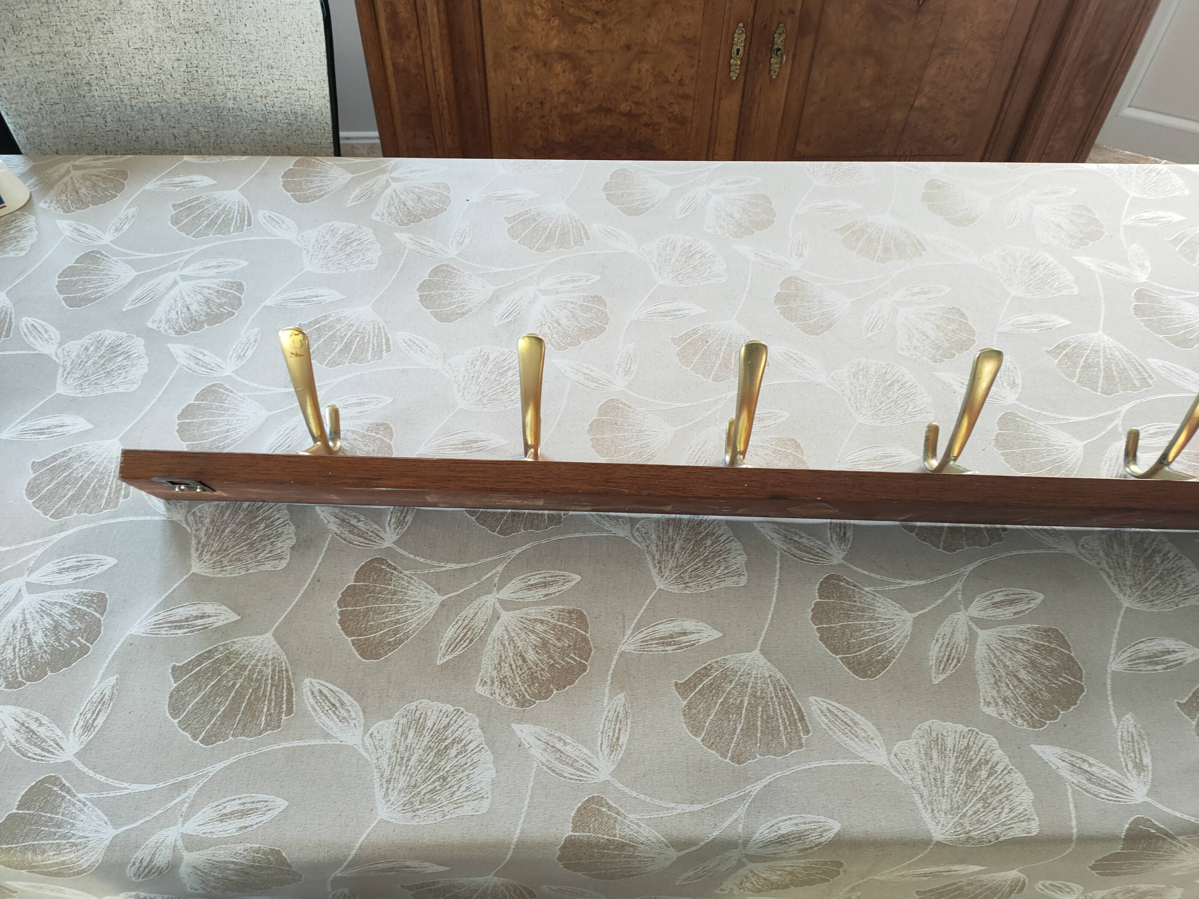vintage coat rack with 6 hooks