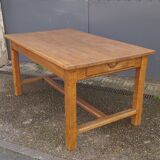 Oak drawer farmhouse table