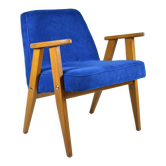 Fauteuil 366 designer J. Chierowski bleu