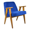 Original 60s icon, armchair 366 designer J. Chierowski, blue