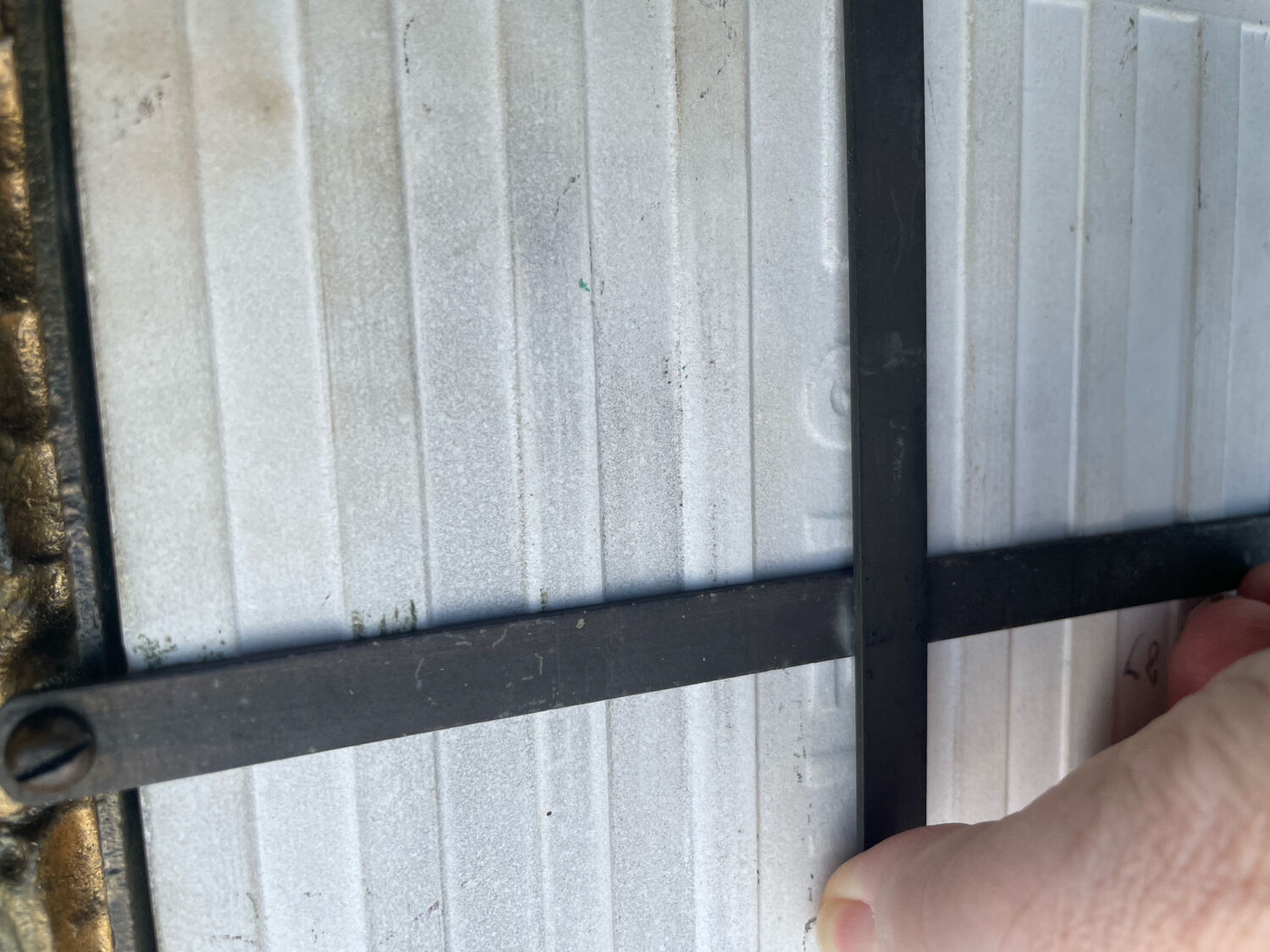 Antique bronze and faience vide-poche from Gien.