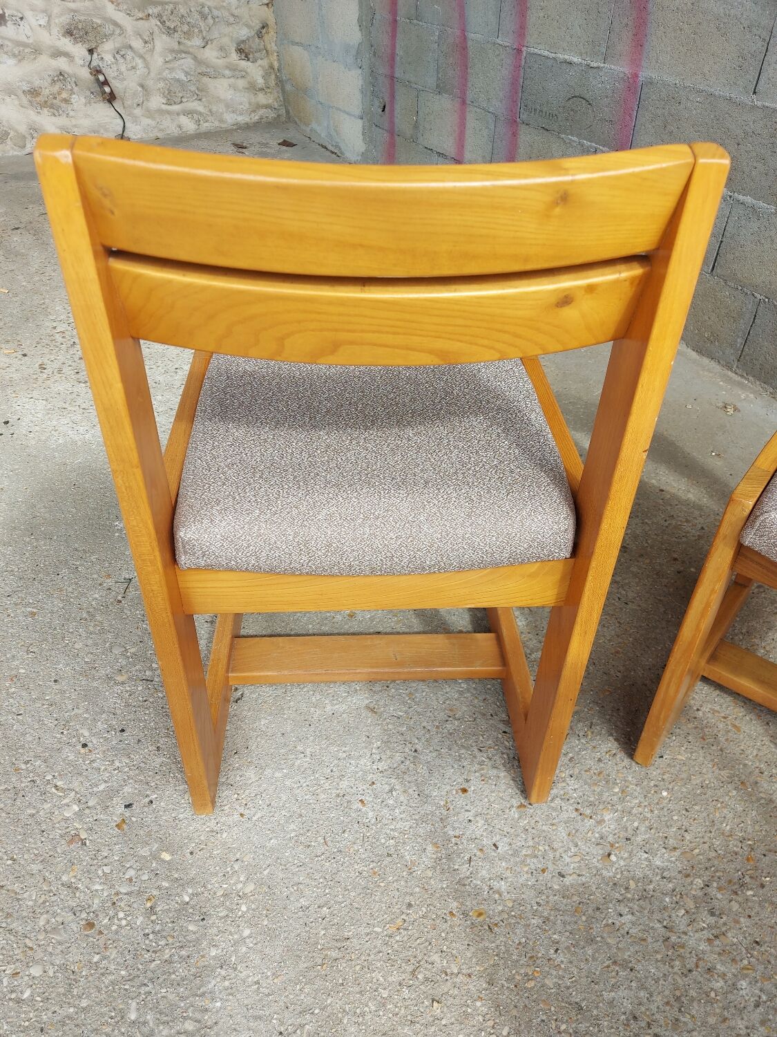 Set 4 chairs, scandinavian shape, year 1983