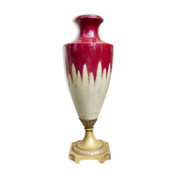 Lamp foot stoneware ox blood