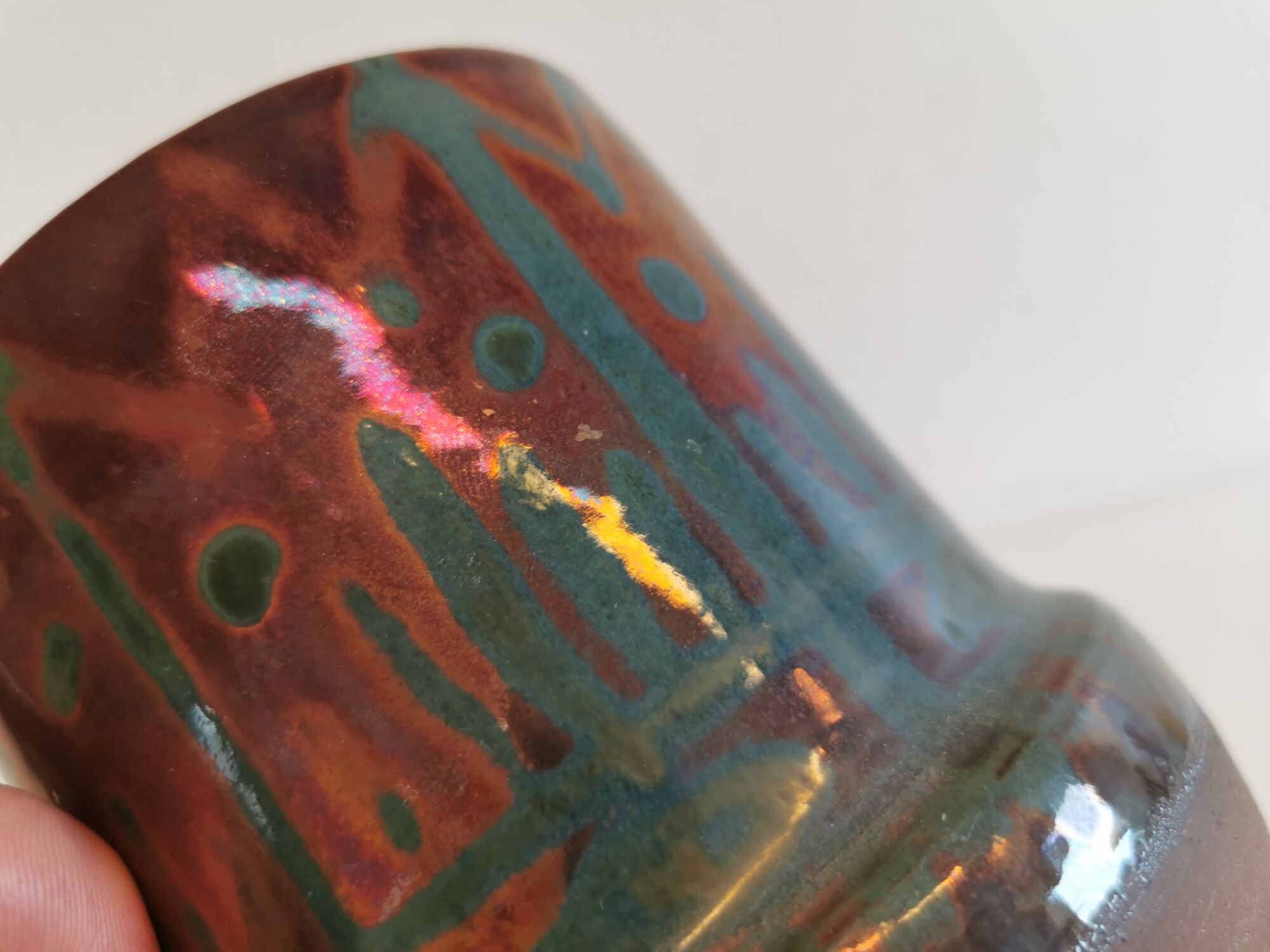 Ceramic vase from the 1960-1970s, made by Nis Staugaard, Svaneke - Bornholm Denmark.