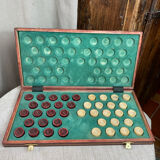 Wooden checkers game