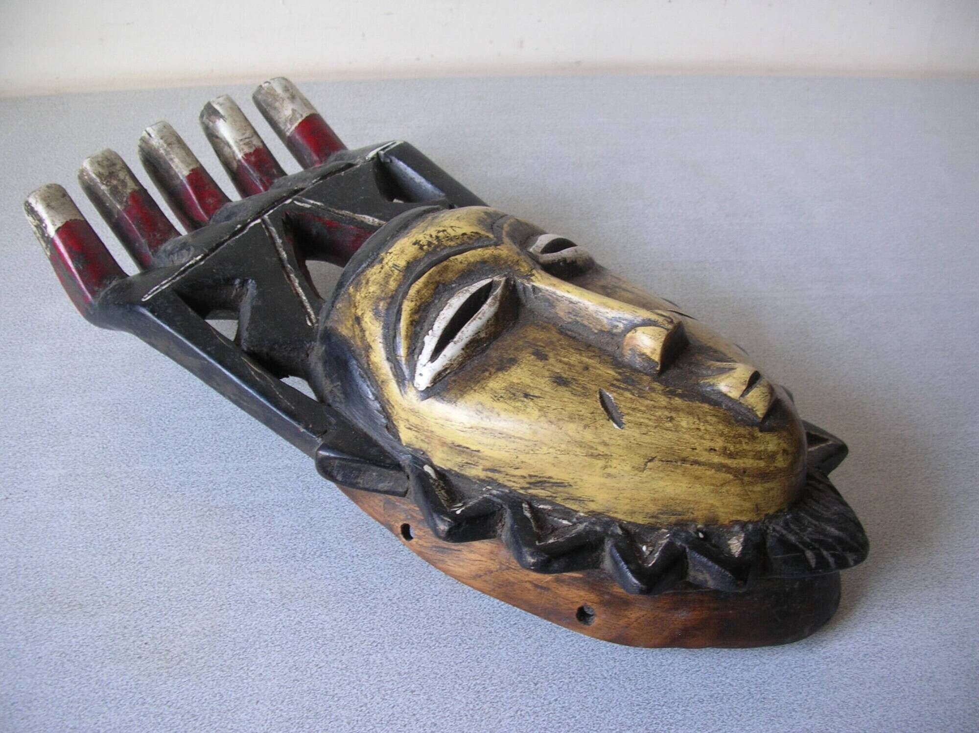 Antique African Yaouré Kokole Kwain mask Ivory Coast Ethnic art collection