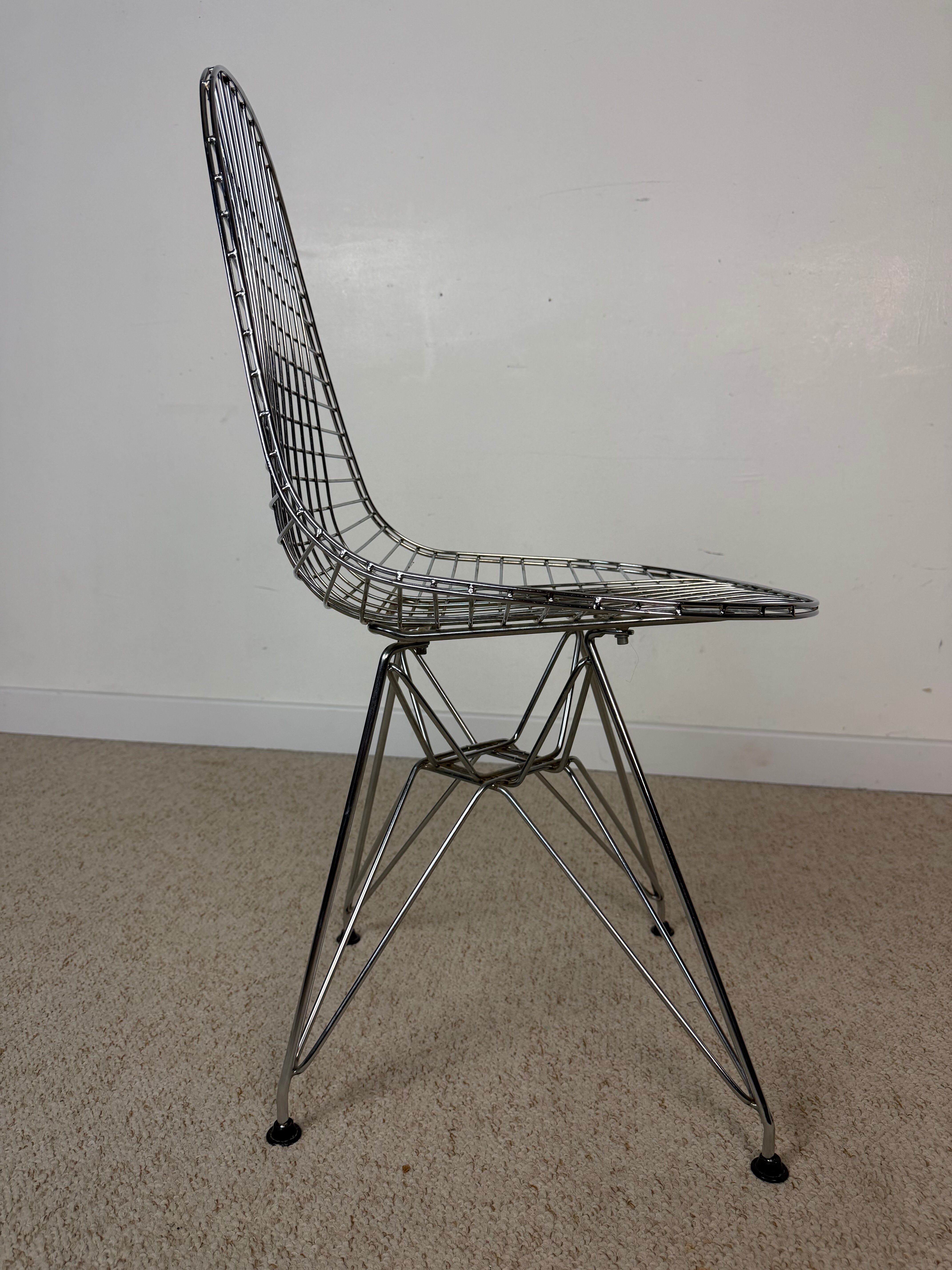 Vintage chrome wire chairs