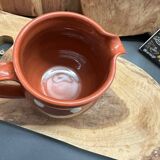 carafe, pitcher, Landert brown ceramic with cream dots