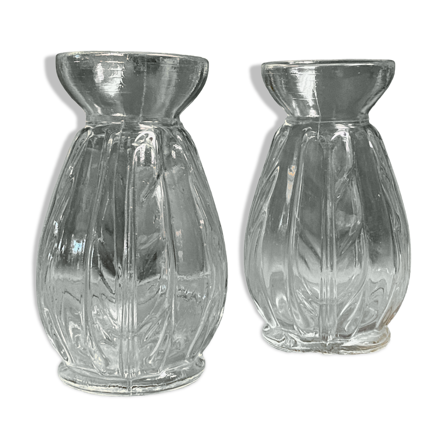 Pair of Art Deco bulb vases