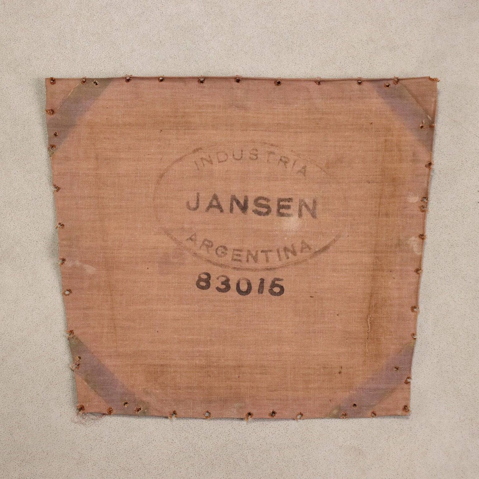 Set of 4 Jansen Argentina chairs from the 1950s.