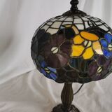 Tiffany style lamp, leaded stained glass, art nouveau.