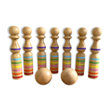 Wooden bowling game