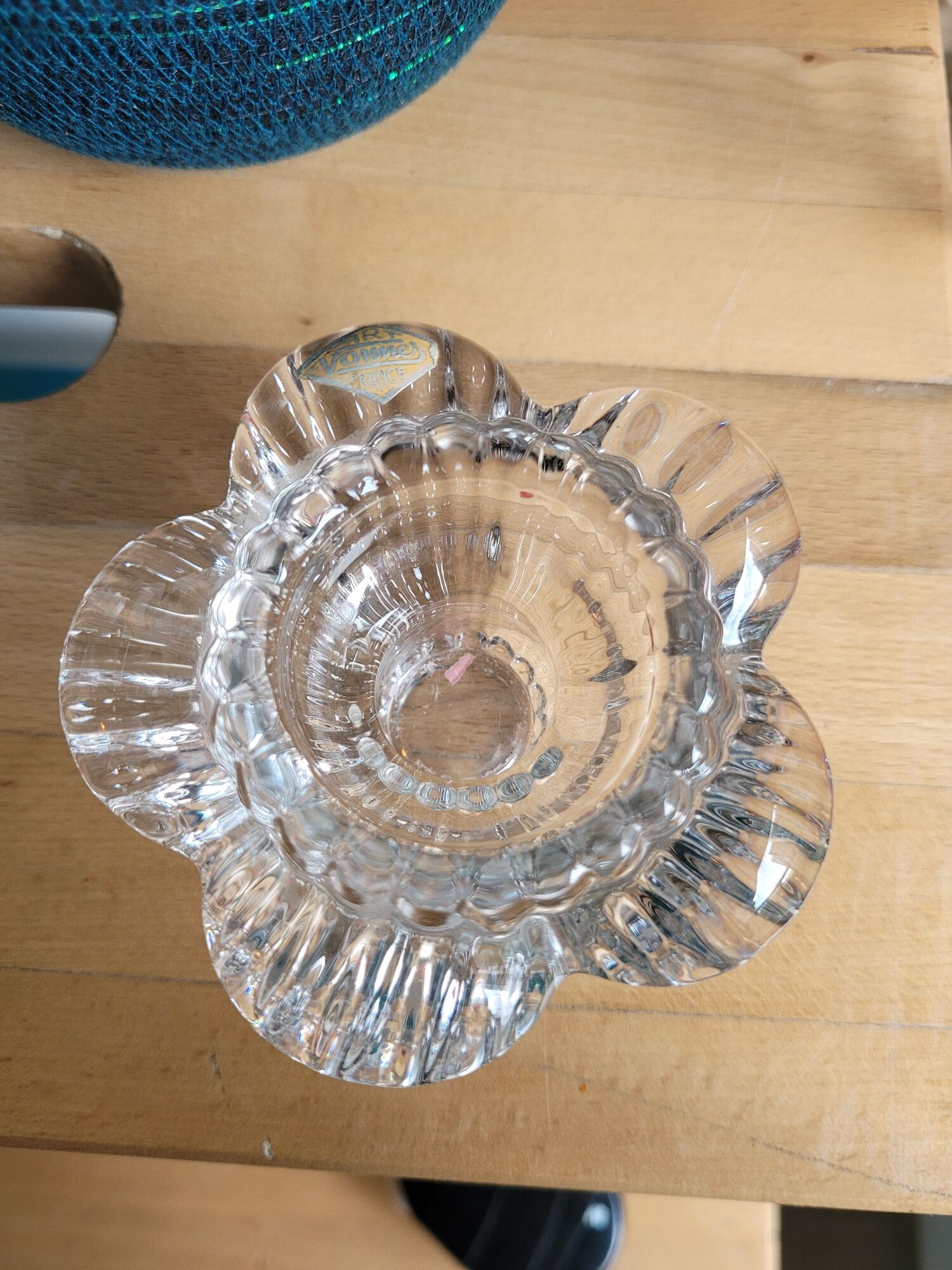 Glass candle holder Art Vannes France