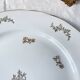 White and gold porcelain dish J&Ciem France 1950